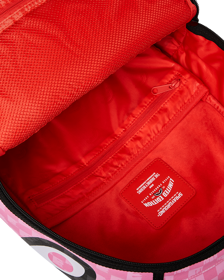 PINK AND BLACK DRIP CHECK DLXSV BACKPACK