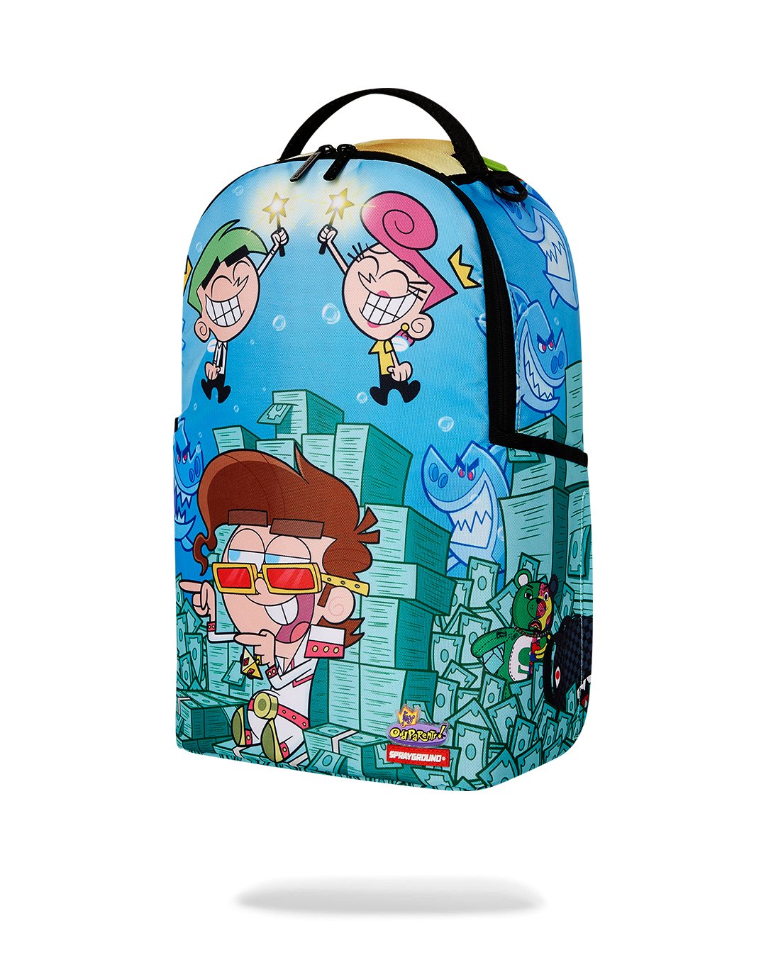 TIMMY SITTNG ON MONEY CHAIR DLXR BACKPACK