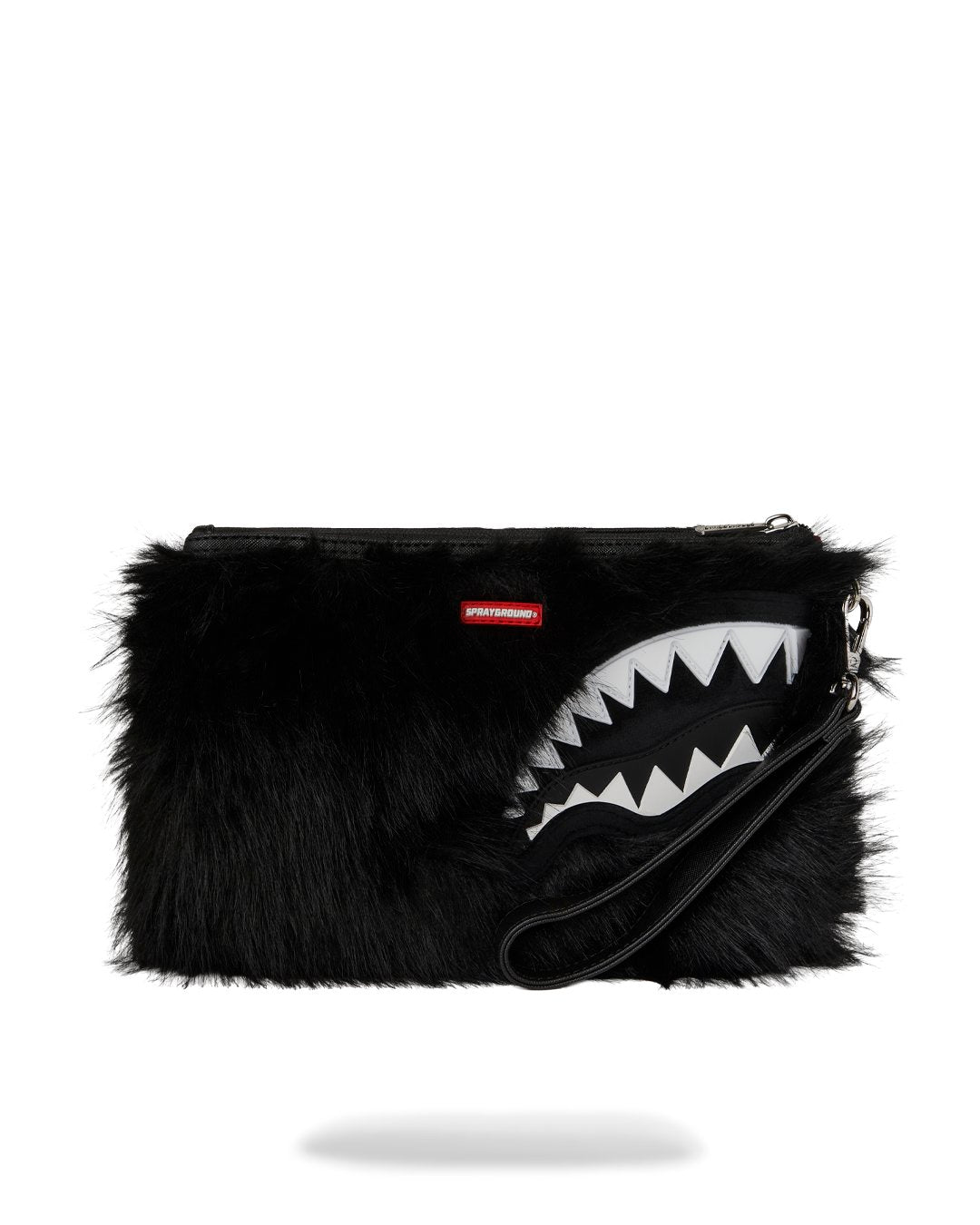 FUR CRAY BLACK CROSSOVER CLUTCH