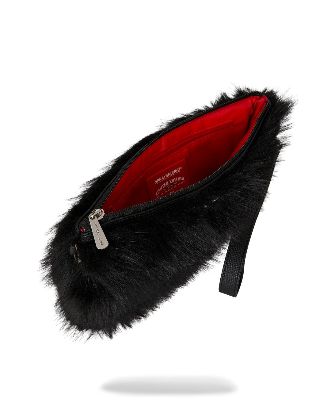 FUR CRAY BLACK CROSSOVER CLUTCH