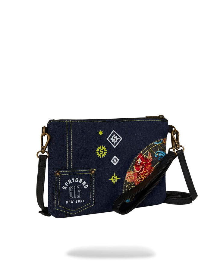 EVISU STYLE CROSSOVER CLUTCH