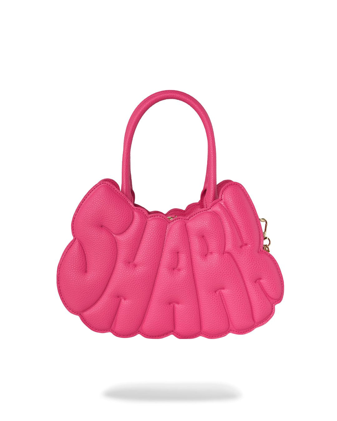 HOT PINK SHARK BUBBLE LETTER HANDBAG