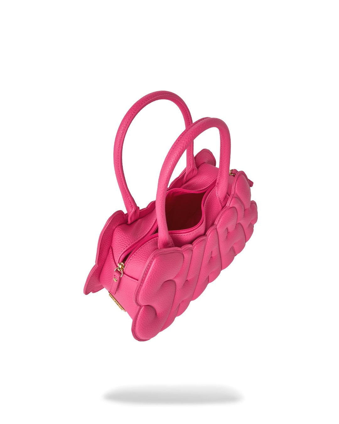 HOT PINK SHARK BUBBLE LETTER HANDBAG