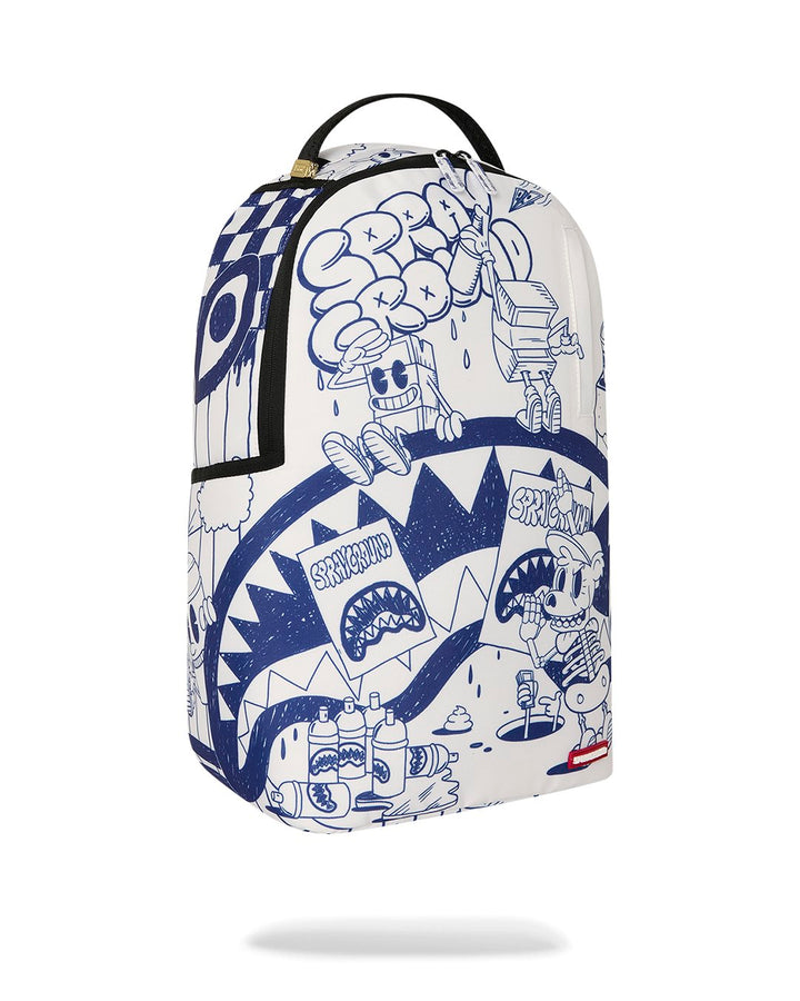 BLUE INK DOODLE DLXSR BACKPACK