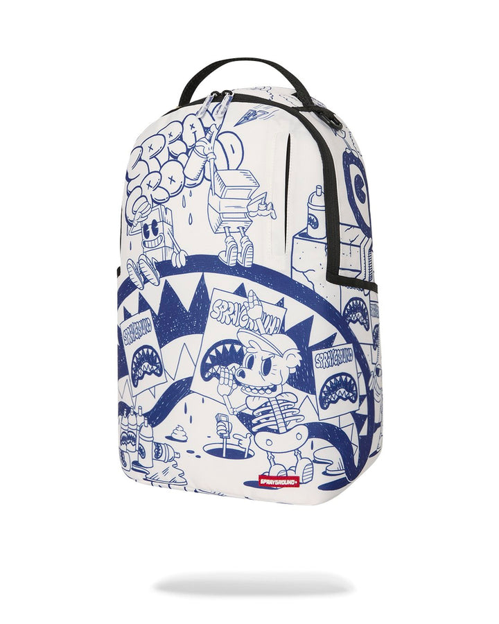 BLUE INK DOODLE DLXSR BACKPACK
