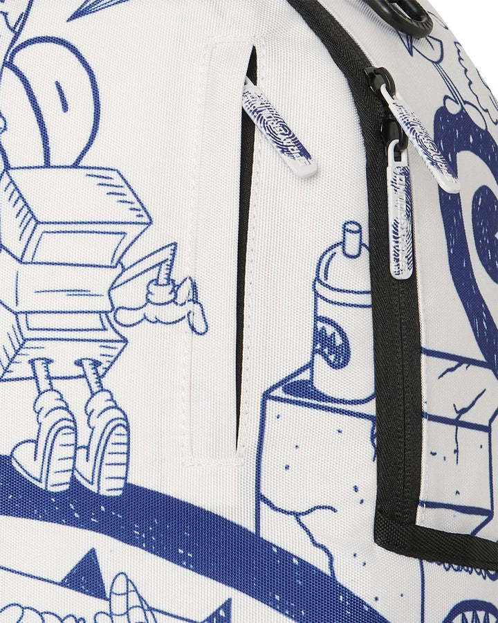 BLUE INK DOODLE DLXSR BACKPACK