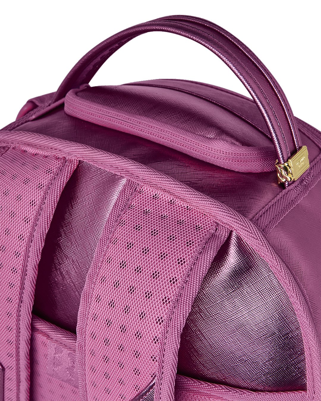 METALLIC PINK METALLIC DRIP BACKPACK