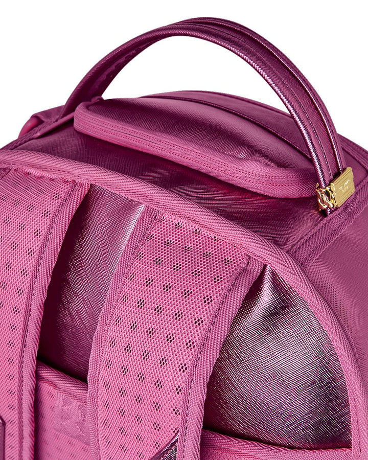METALLIC PINK METALLIC DRIP BACKPACK