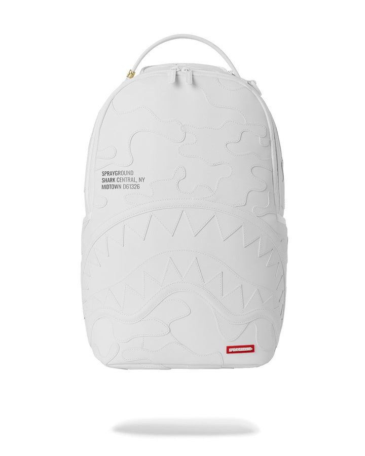 SHARK CENTRAL CAMO CUT SHARK WHITE BACKPACK