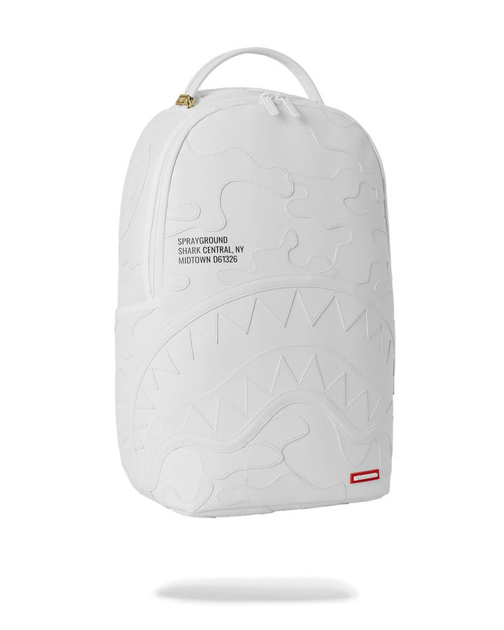 SHARK CENTRAL CAMO CUT SHARK WHITE BACKPACK