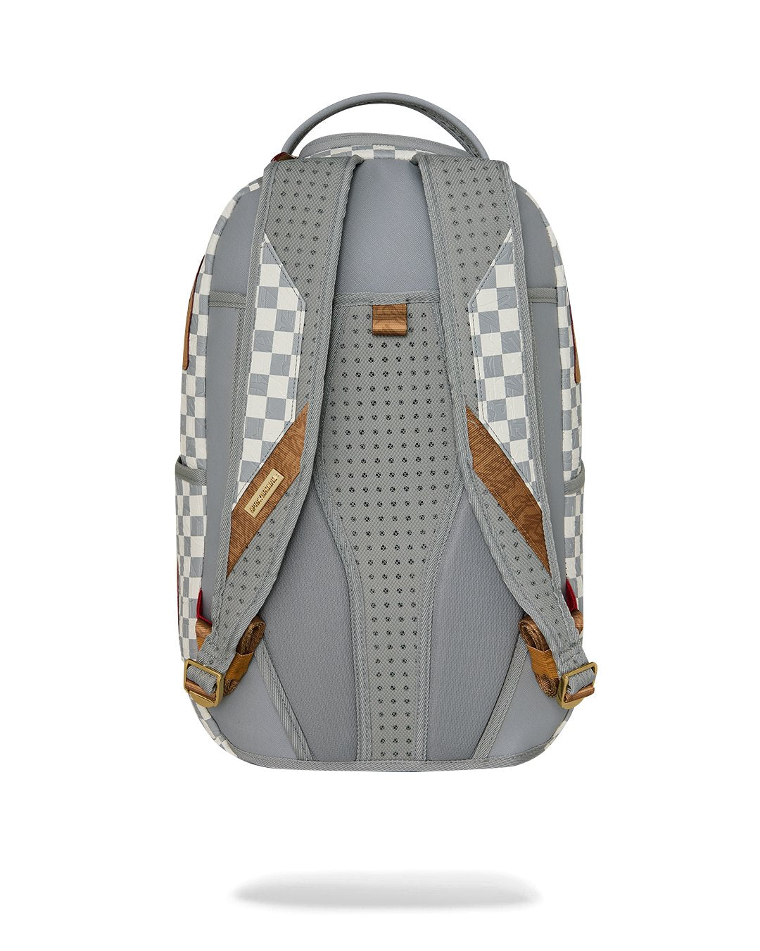 EMBOSSED CREAM CHECK BACKPACK