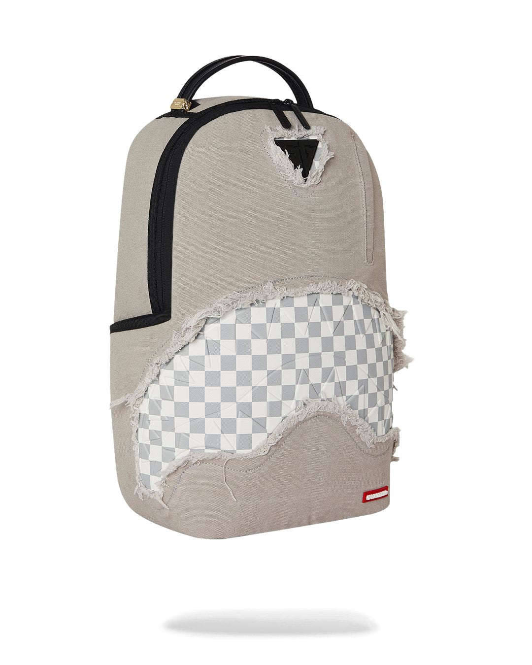 CREAM DENIM TEAR SHARK BACKPACK