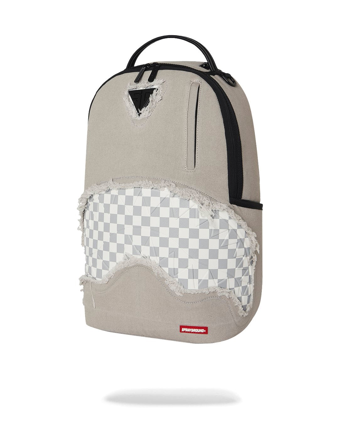 CREAM DENIM TEAR SHARK BACKPACK