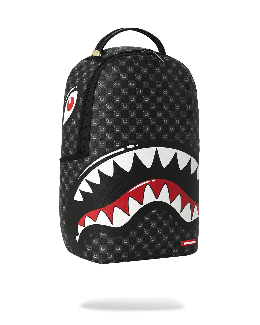 SHARKS IN PARIS WTF BUBBLY BLACK CHECK BACKPACK