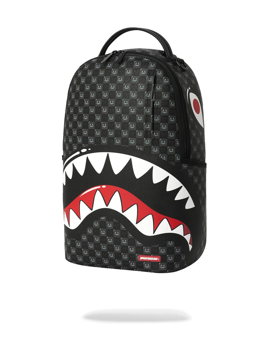 SHARKS IN PARIS WTF BUBBLY BLACK CHECK BACKPACK
