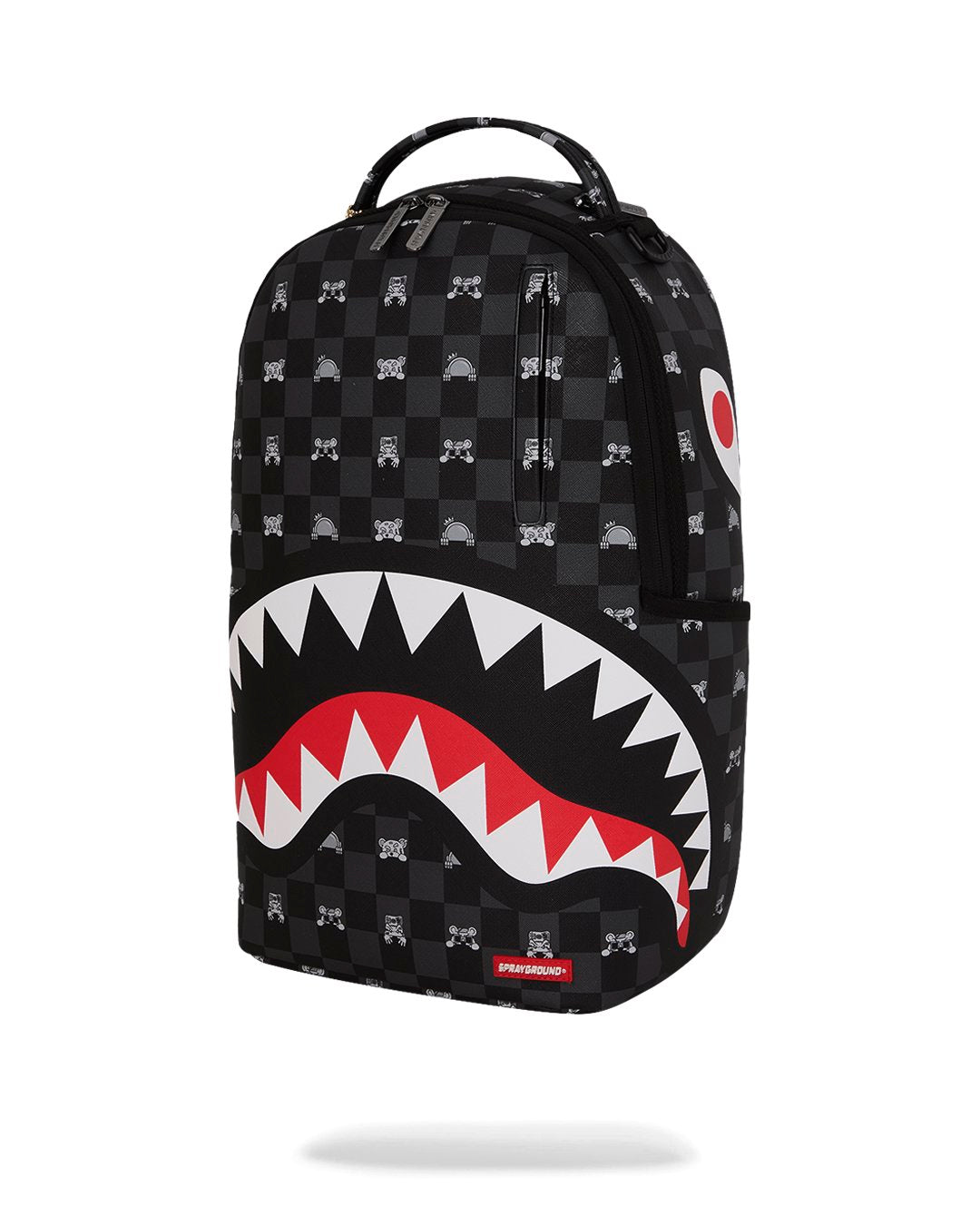 GRAY PEEKING CHARACTER CHECK DLXSV BACKPACK