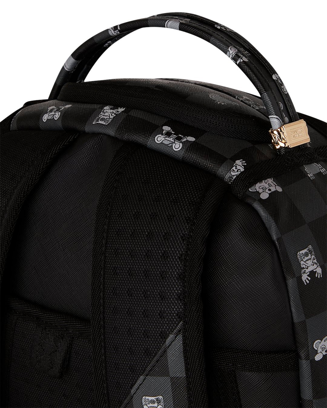 GRAY PEEKING CHARACTER CHECK DLXSV BACKPACK