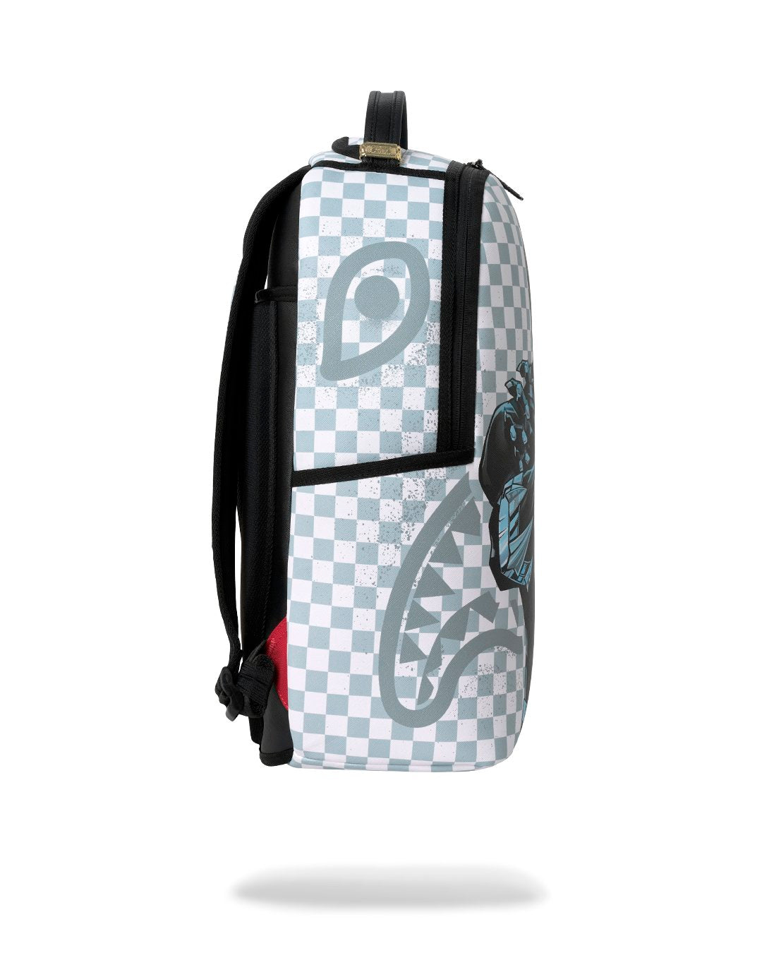 MARVEL BLACK PANTHER WAKANDA FOREVER ON WHITE CHECK BACKPACK