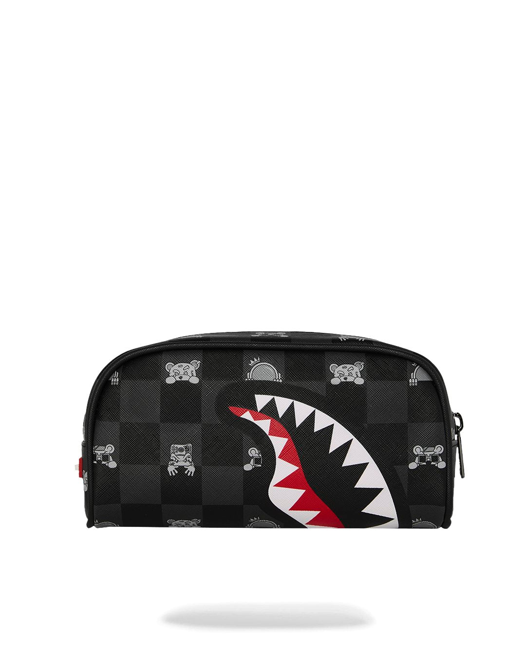 GRAY PEEKING CHARACTER CHECK PENCIL POUCH