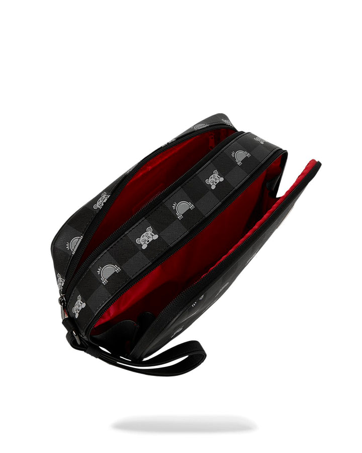 GRAY PEEKING CHARACTER CHECK TOILETRY BRICK