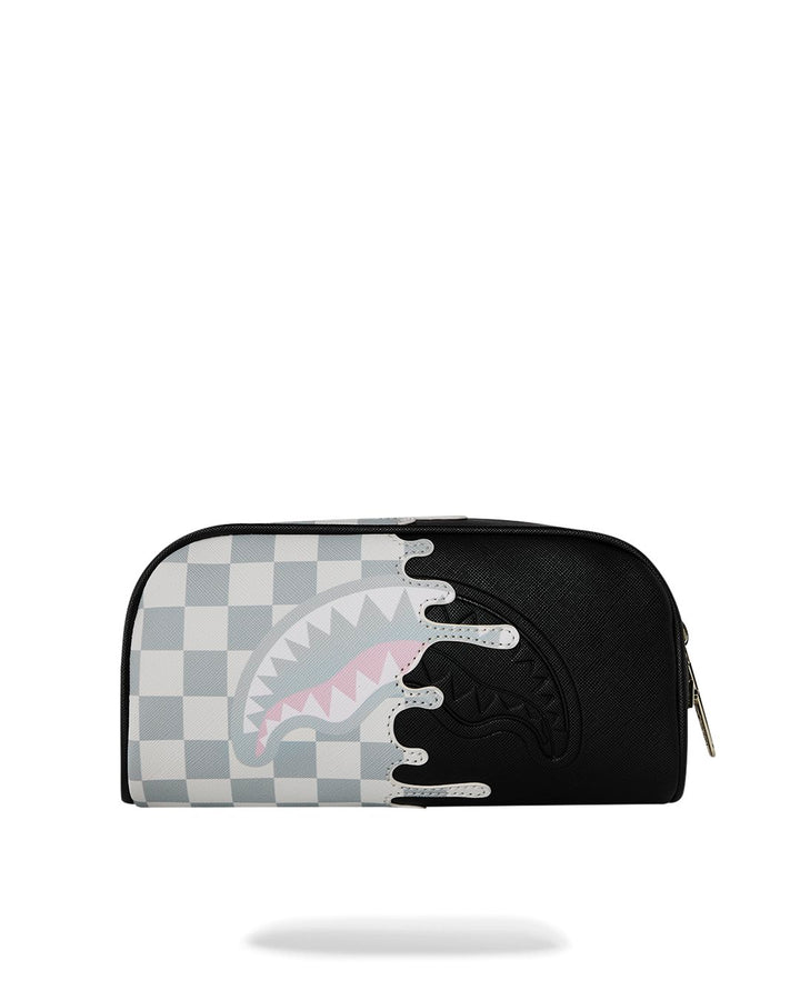 CREAM CHECK UNFINISHED SHARK PENCIL POUCH