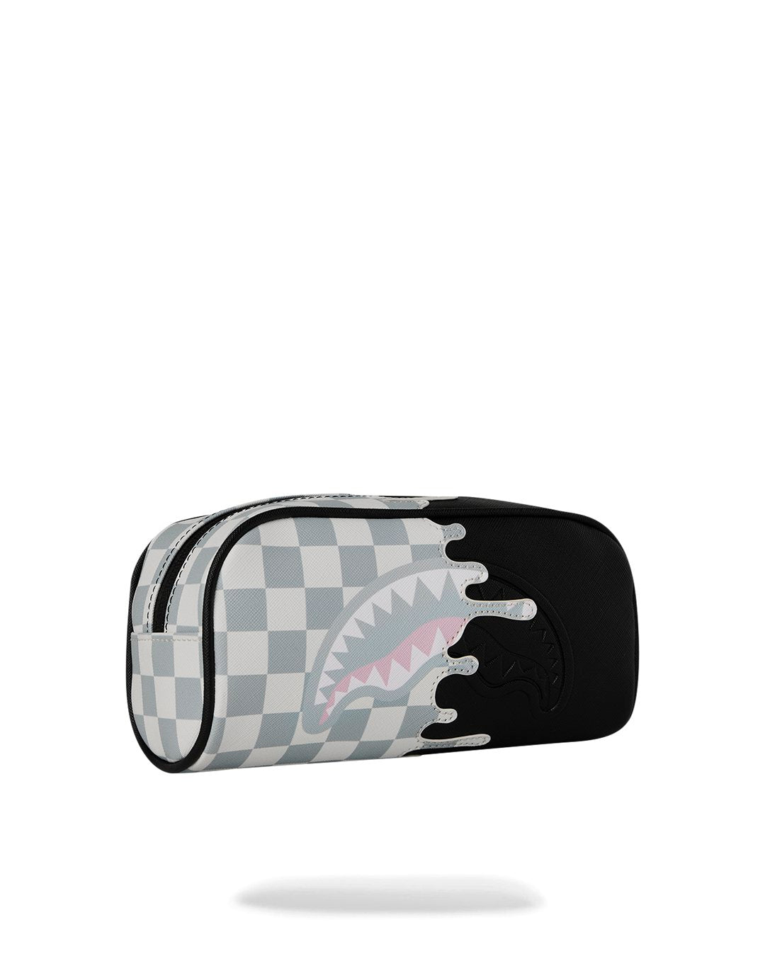 CREAM CHECK UNFINISHED SHARK PENCIL POUCH