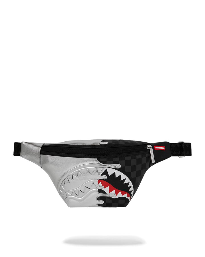 SILVER SIDE DRIP BLACK CHECK SAVVY CROSSBODY