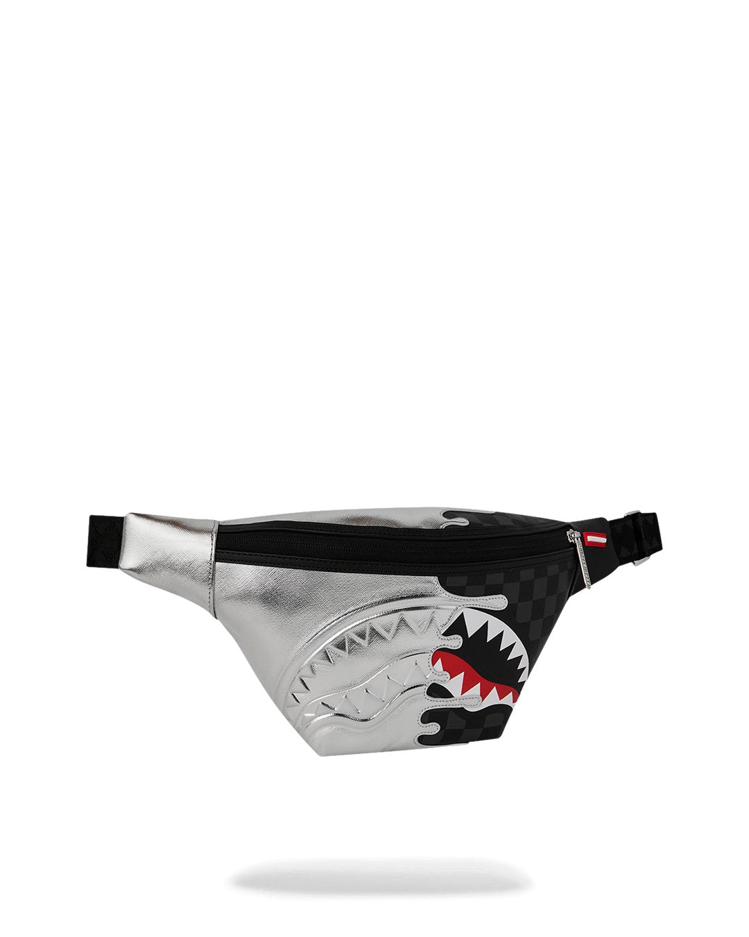 SILVER SIDE DRIP BLACK CHECK SAVVY CROSSBODY