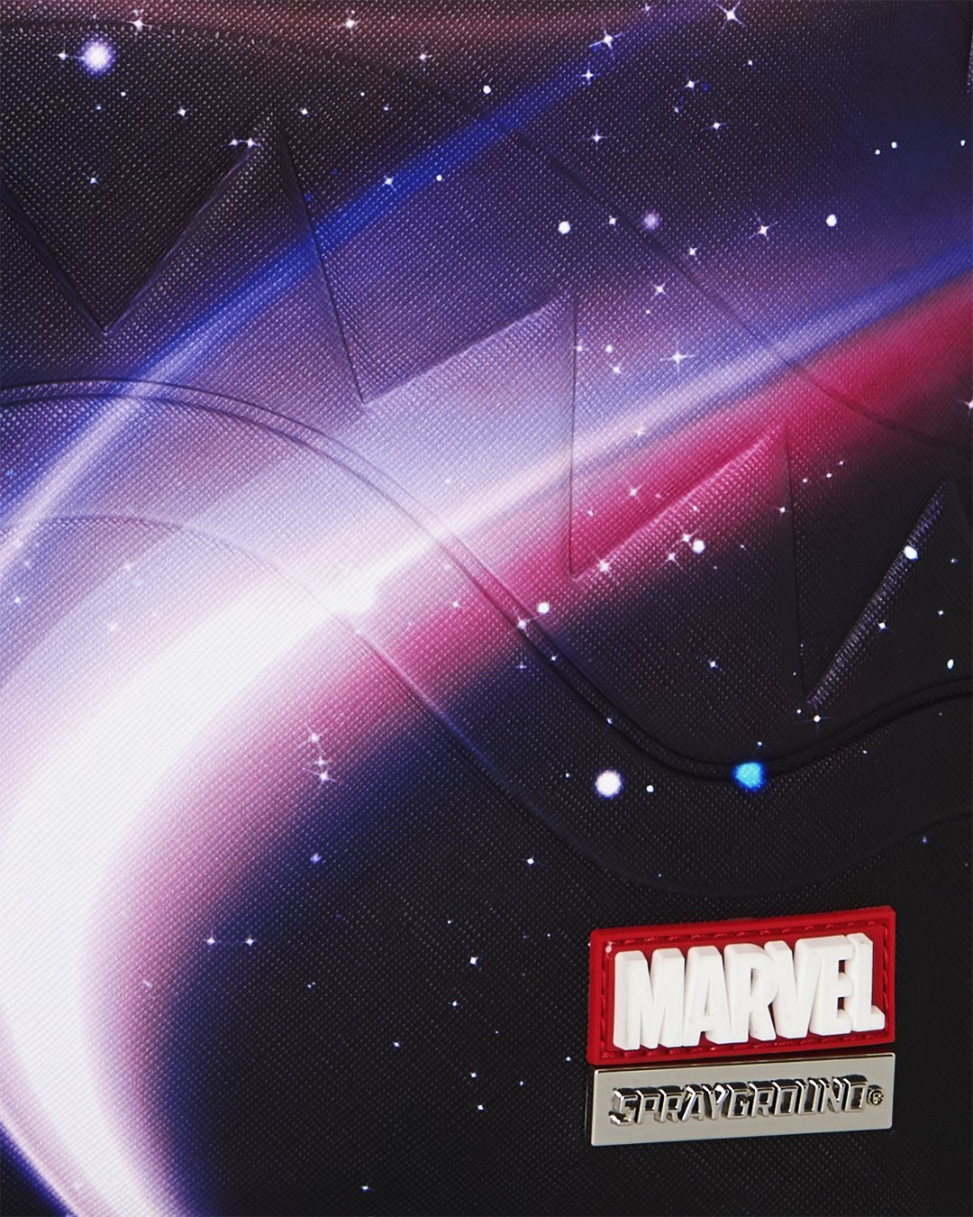 MARVEL AVENGERS SILVER SURFER COMIC DESIGN COLLAGE WITH EMBOSSED SHARK BACKPACK