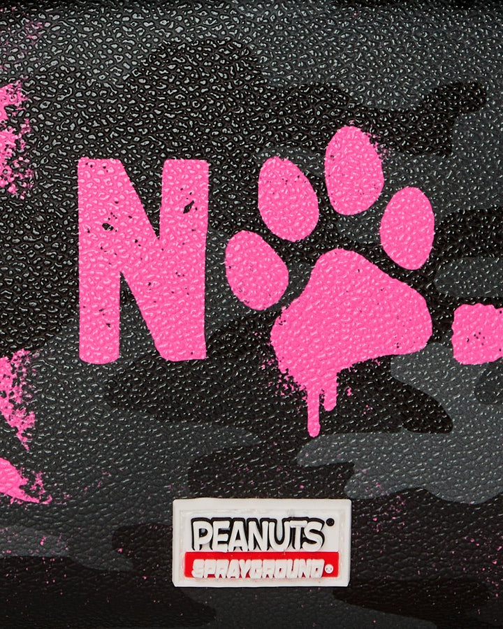 PEANUTS SNOOPY PINK STENCIL MESSENGER SLING