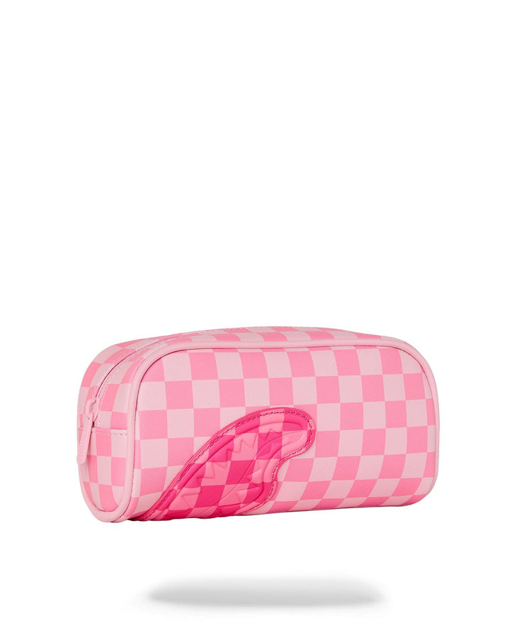 PINK SIP PATCH PENCIL POUCH