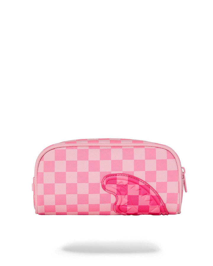 PINK SIP PATCH PENCIL POUCH