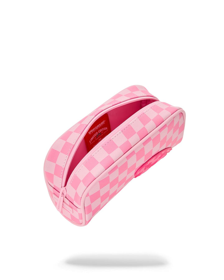 PINK SIP PATCH PENCIL POUCH