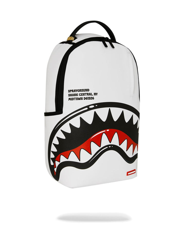 SHARK CENTRAL BUBBLY WHITE BACKPACK