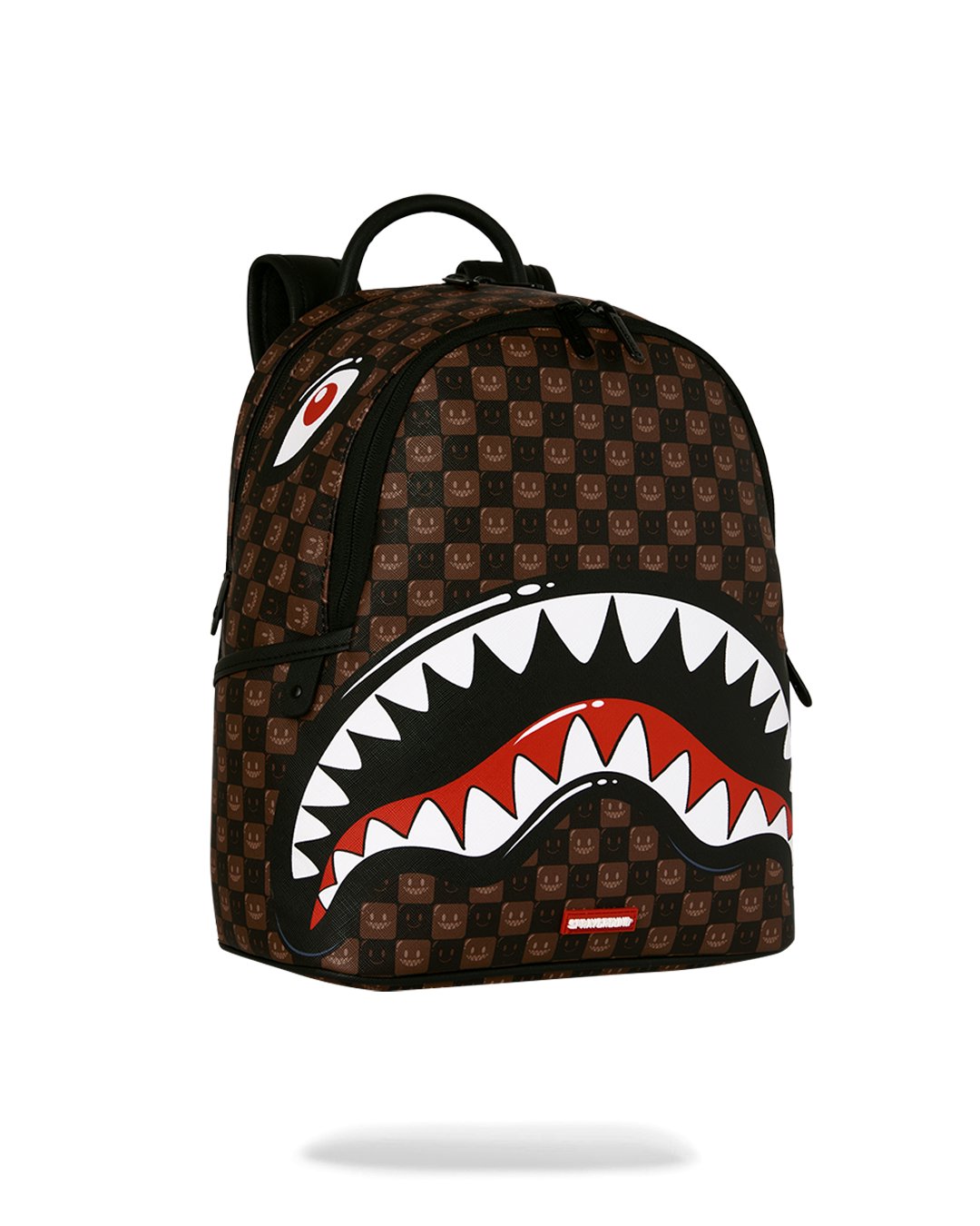 SHARKS IN PARIS WTF BUBBLE BROWN CHECK SAVAGE BACKPACK