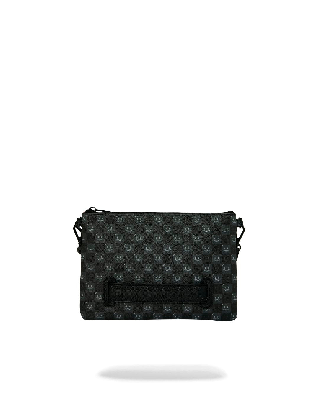 SHARKS IN PARIS WTF BUBBLY BLACK CHECK CROSSOVER CLUTCH