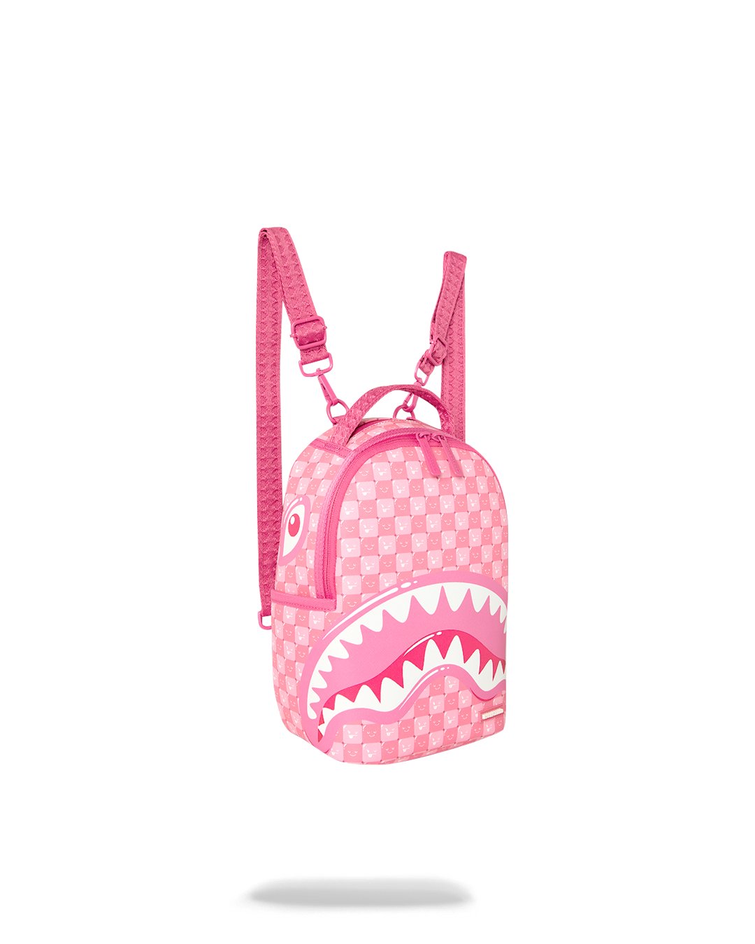 PINK NEW CHECK FACES MINI BACKPACK