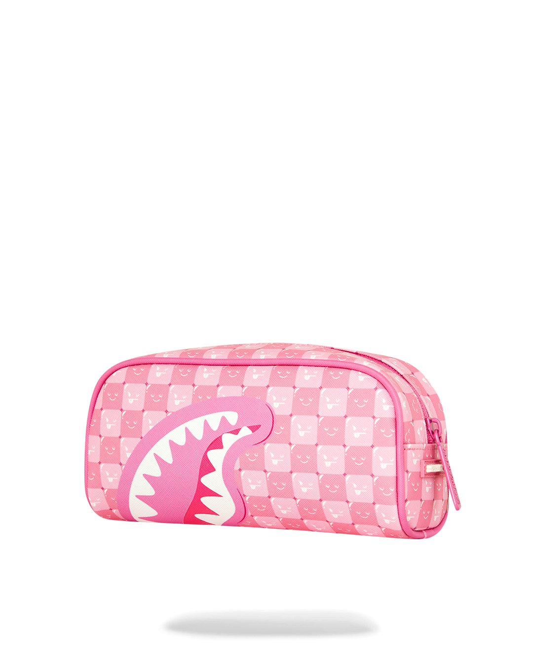 PINK NEW CHECK FACES POUCH