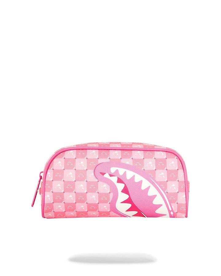 PINK NEW CHECK FACES POUCH