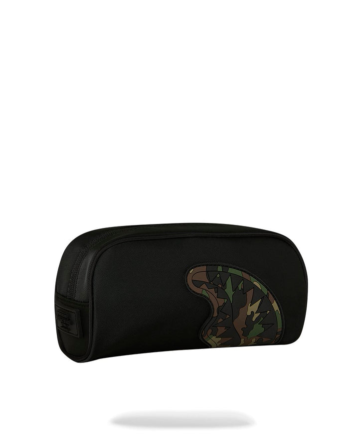 SHARK CENTRAL BLACK NYLON CAMO EMBOSSED SHARK POUCH