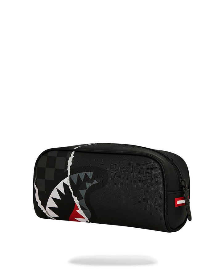 CENTER RIP REVEALING GRAY CHECK POUCH