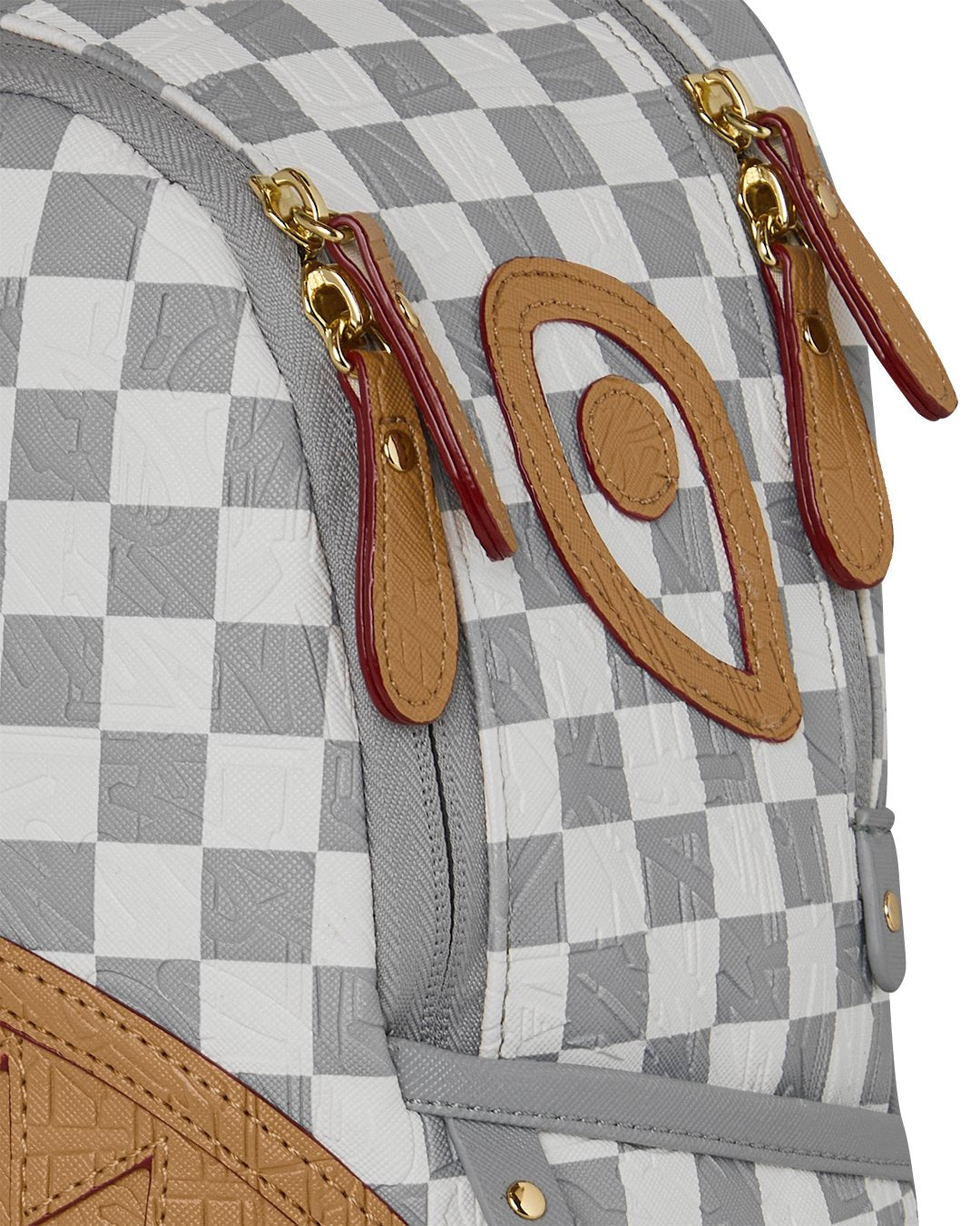 EMBOSSED CREAM CHECK SAVAGE BACKPACK