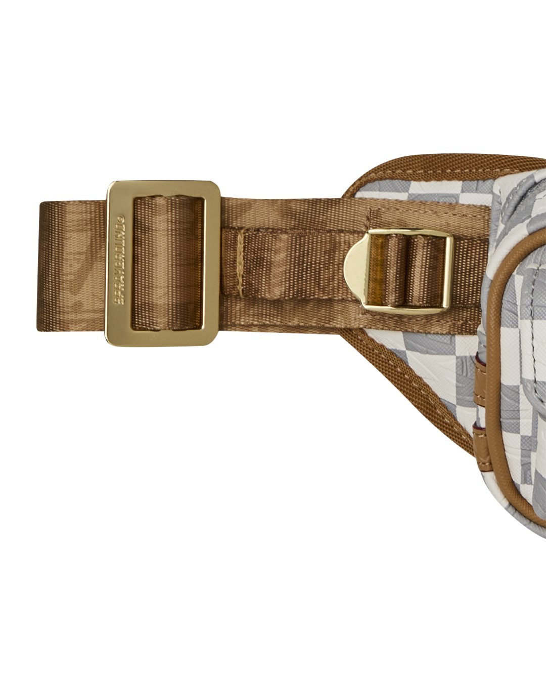 EMBOSSED CREAM CHECK CARGO CROSSBODY