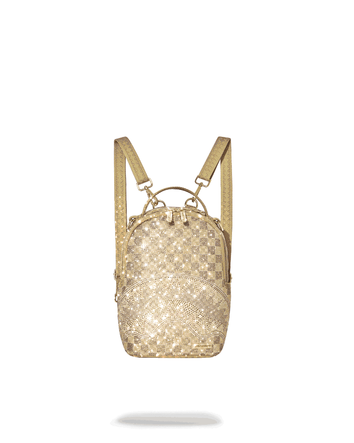2 TONE GOLD TRINITY MINI BACKPACK