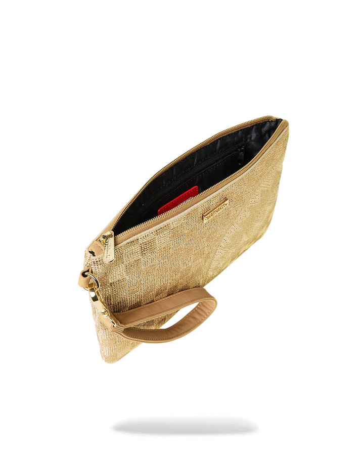 2 TONE GOLD TRINITY CROSSOVER CLUTCH