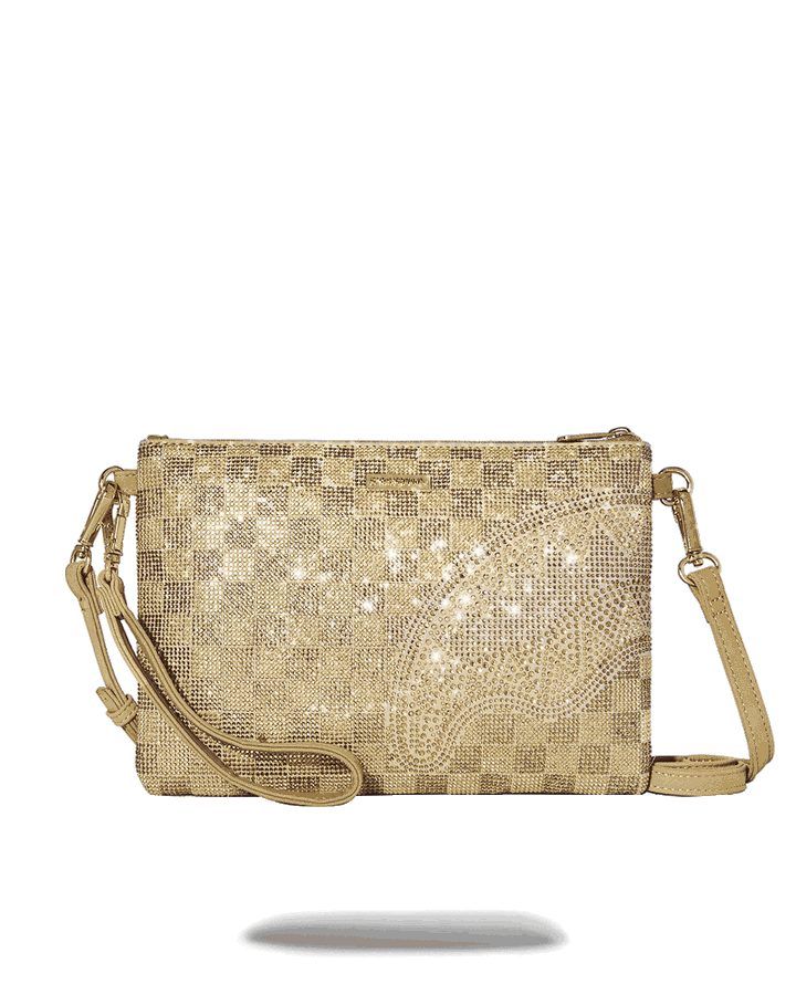 2 TONE GOLD TRINITY CROSSOVER CLUTCH
