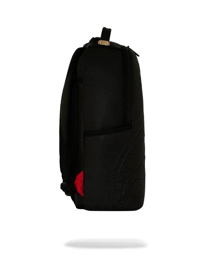 SHARK CENTRAL EMBOSSED BLACK NYLON BACKPACK