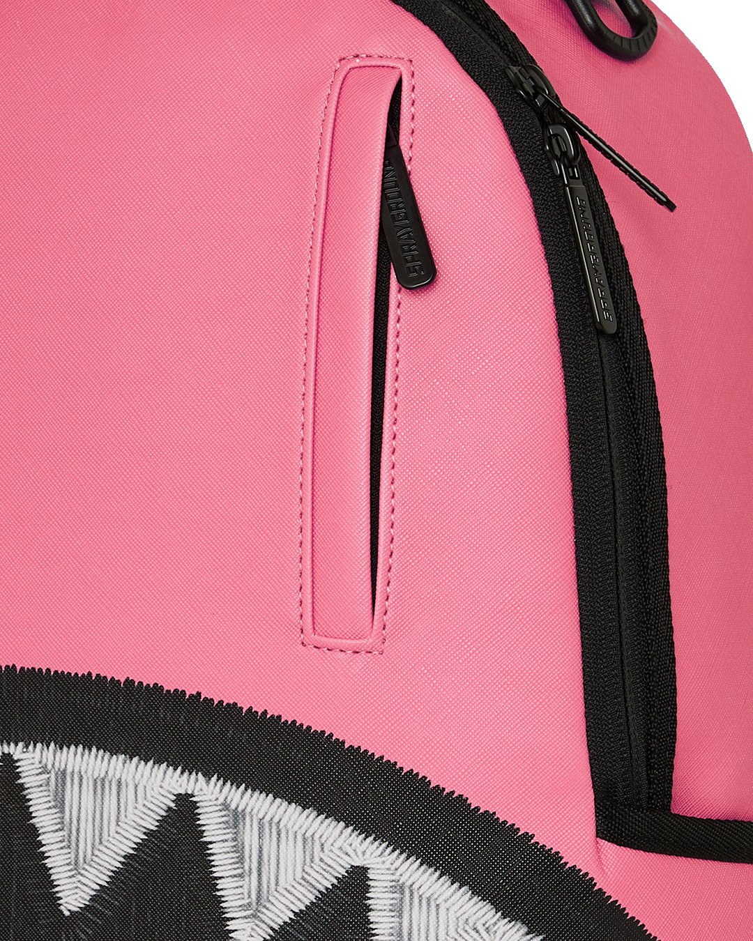 SHARK CENTRAL PINK EMBROIDERED SHARK BACKPACK