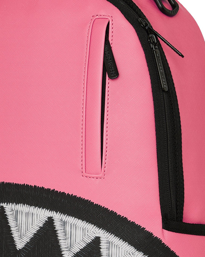 SHARK CENTRAL PINK EMBROIDERED SHARK BACKPACK