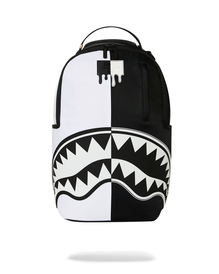 SHARK CENTRAL BLACK AND WHITE STENCIL BACKPACK